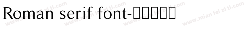 Roman serif font字体转换
